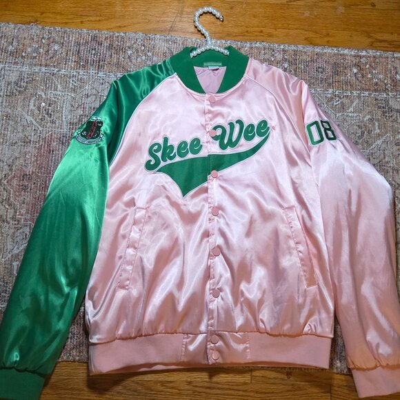 Ivy Storehouse Skee Wee Satin Bomber Jacket M - Picture 2 of 3
